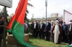 اهتزاز پرچم فلسطین در رشت و برپایی رزمایش مواسات با حضور استاندار گیلان در روز جهانی قدس