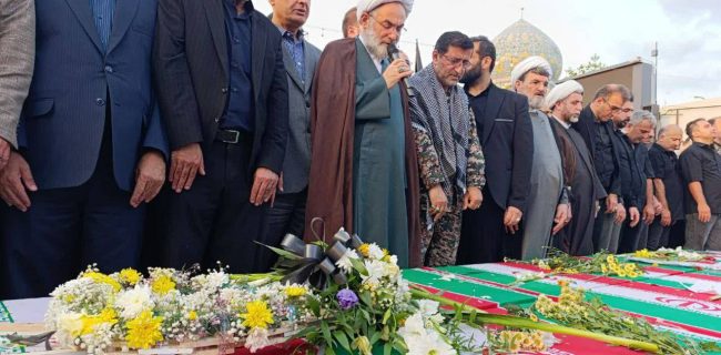 مراسم تشییع پیکر شهدای حادثه تروریستی شهرستان آستانه‌اشرفیه برگزار شد