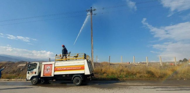 به منظور مقابله با آلودگی: پست‌های برق و فیدرهای ناحیه جنوب گیلان شستشو شد