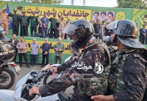 از دستان لرزان یک مادر تا پرچمی که با غروب خورشید هم پایین نیامد/رزمایش اقتدار و انسجام جان فدایان رشت برای ایران